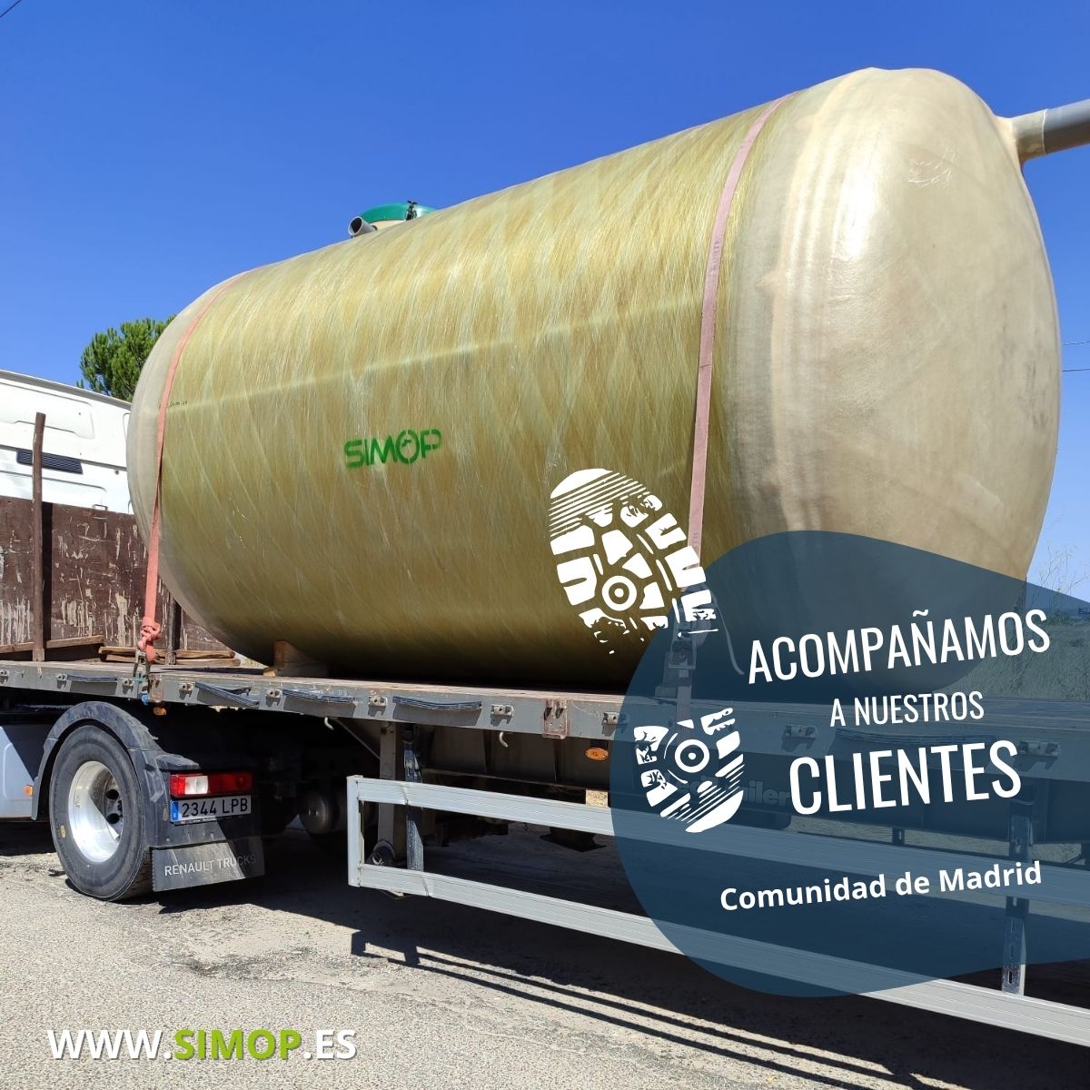 🚧 Modelo FAC31 de 25 m³ fabricado por SIMOP ESPAÑA para un proyecto de 12 pistas de pádel en la Comunidad de Madrid.