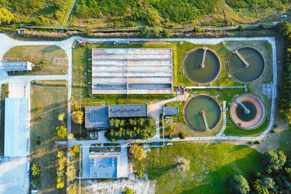 Planta tratamiento de agua plano aéreo